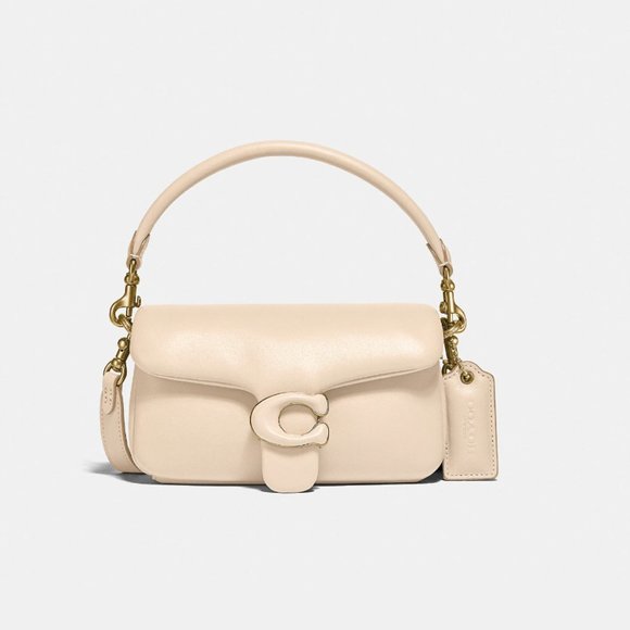 PENDING SALE (other site) - Coach Pillow Tabby Shoulder Bag 18 Brass/Ivory - Picture 1 of 9